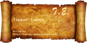 Tepper Emese névjegykártya
